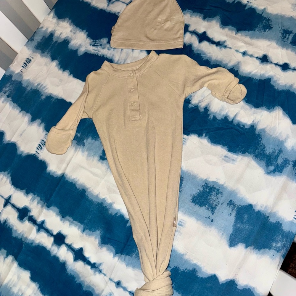 Knotted Gown with Matching Hat
